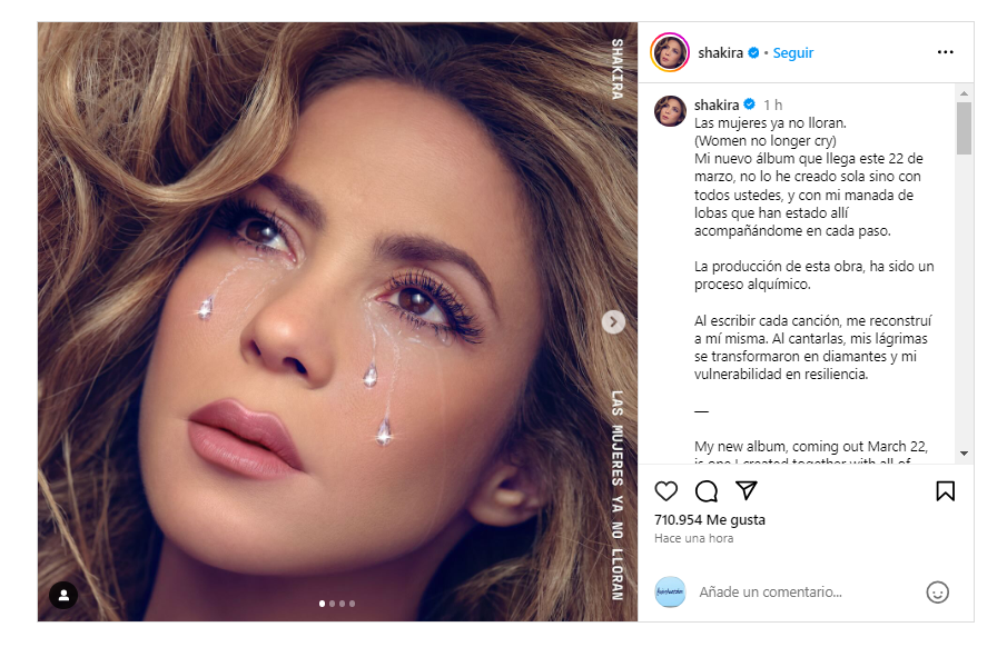 Shakira anuncia su nuevo álbum "Las Mujeres Ya No Lloran" > El Informador  Venezuela