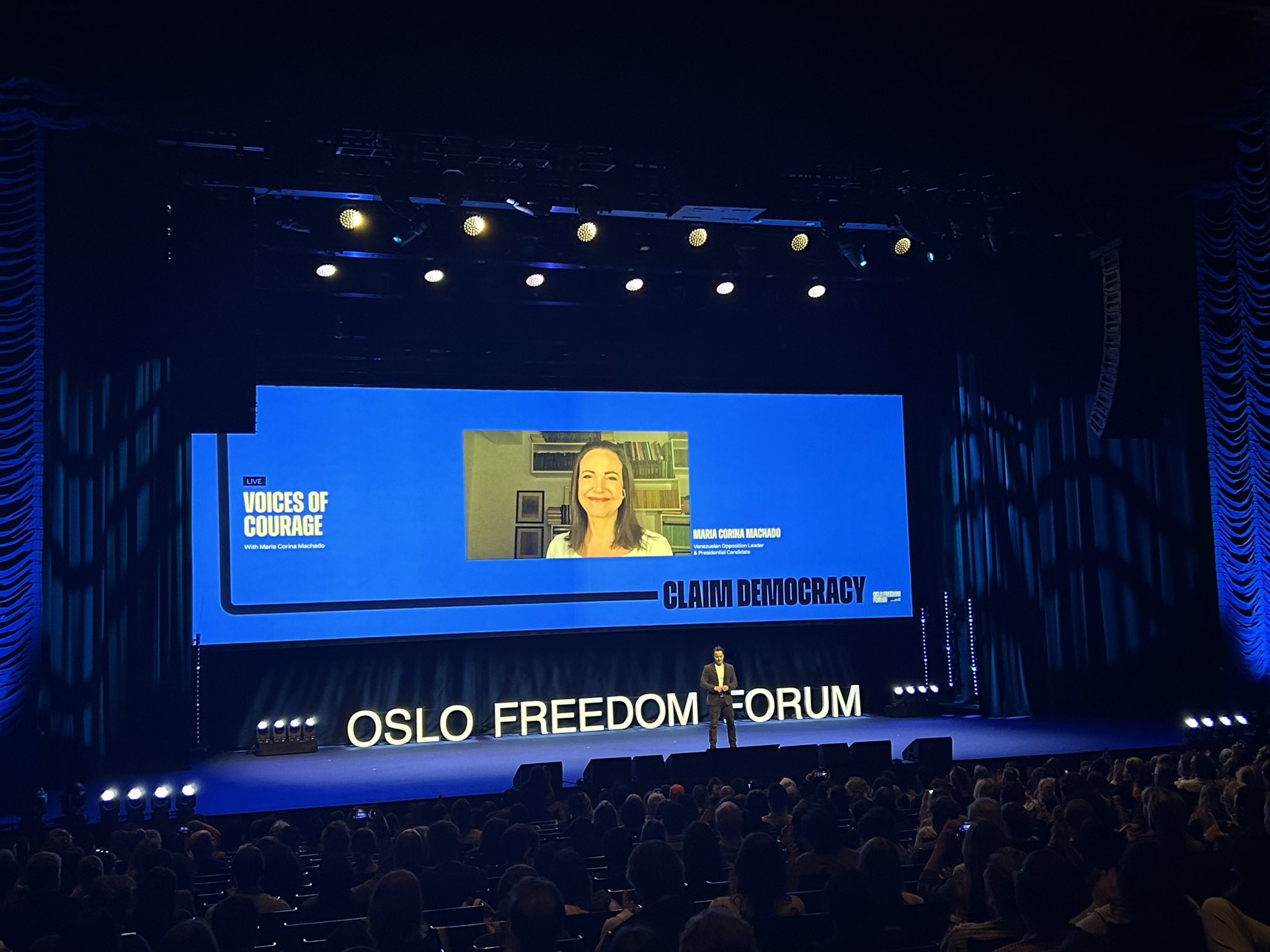 María Corina Machado en el Oslo Freedom Forum: Esto se ha convertido en mucho más que una lucha electoral